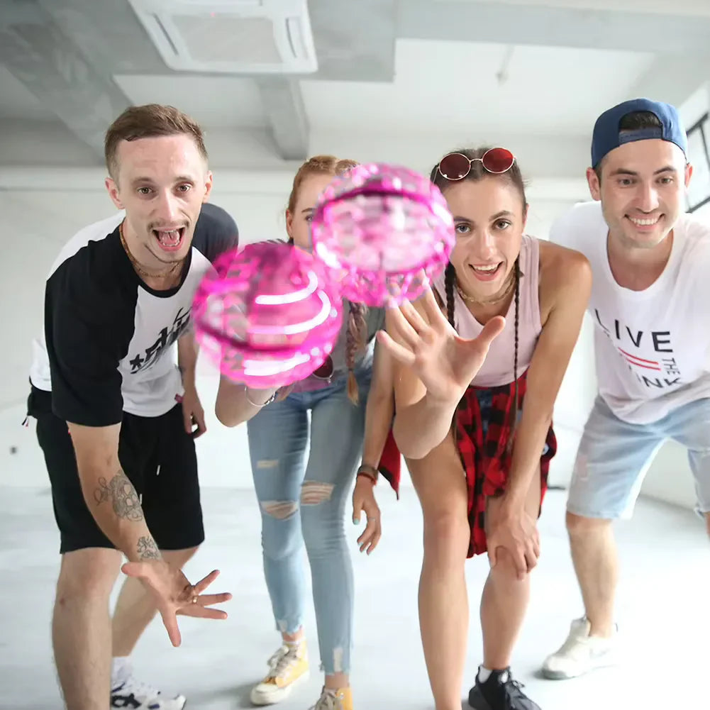 FlyNova Flying Spinner Ball – Rechargeable LED Hover Toy for Kids & Adults