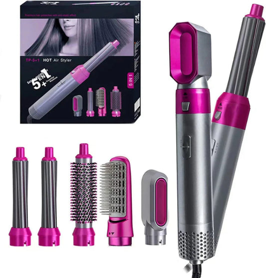 5-in-1 Hot Air Hair Styler Dry, Curl, Straighten & Add Volume with One Tool