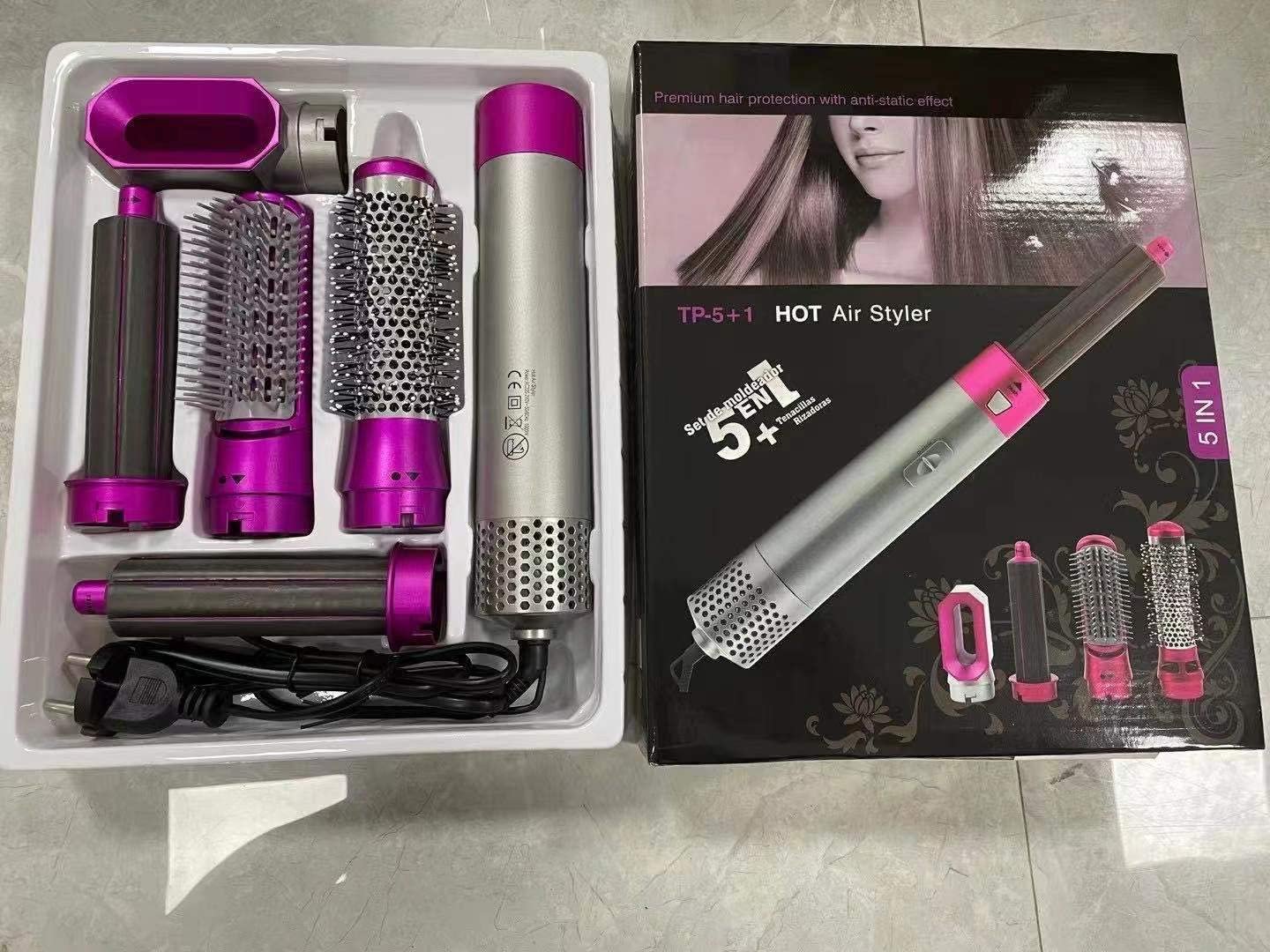 5-in-1 Hot Air Hair Styler Dry, Curl, Straighten & Add Volume with One Tool