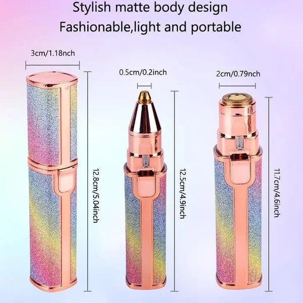 Rechargeable Eyebrow Trimmer & Facial Hair Shaver for Women