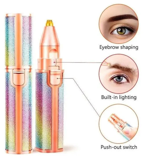 Rechargeable Eyebrow Trimmer & Facial Hair Shaver for Women