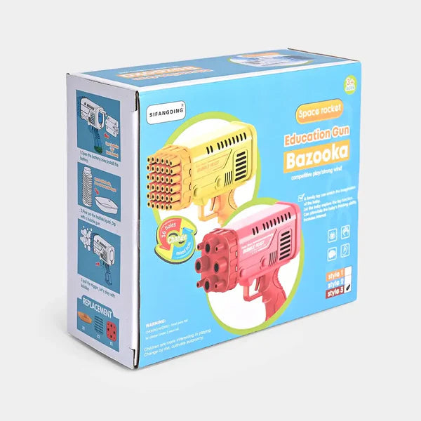 36-Holes 2-in -1 Bazooka Bubble Gun for Kids! (Ages 3+)