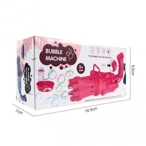 8-Hole Bubble Gun Machine for Kids – Automatic Gatling Bubble Blower Toy with Bubble Liquid