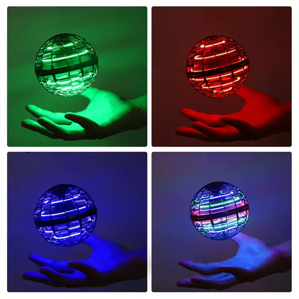 FlyNova Flying Spinner Ball – Rechargeable LED Hover Toy for Kids & Adults