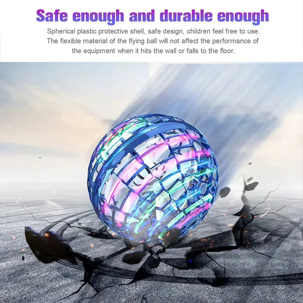 FlyNova Flying Spinner Ball – Rechargeable LED Hover Toy for Kids & Adults