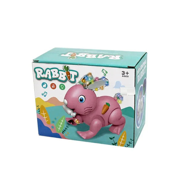 Jumping Rabbit Toy for Kids with Disco Light & Music – Interactive, Battery Operated Fun Toy