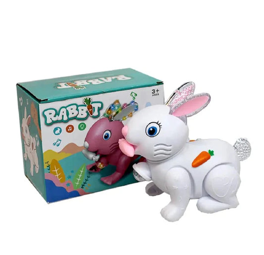 Jumping Rabbit Toy for Kids with Disco Light & Music – Interactive, Battery Operated Fun Toy