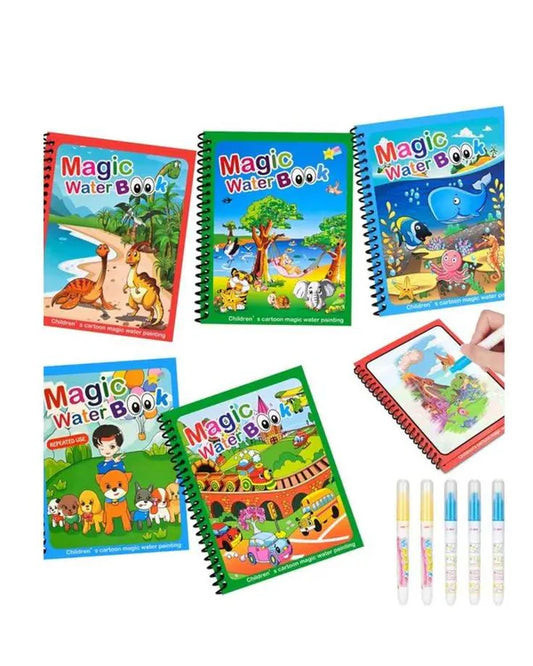 Magic Water Coloring Book – Reusable Mess-Free Painting Fun for Kids