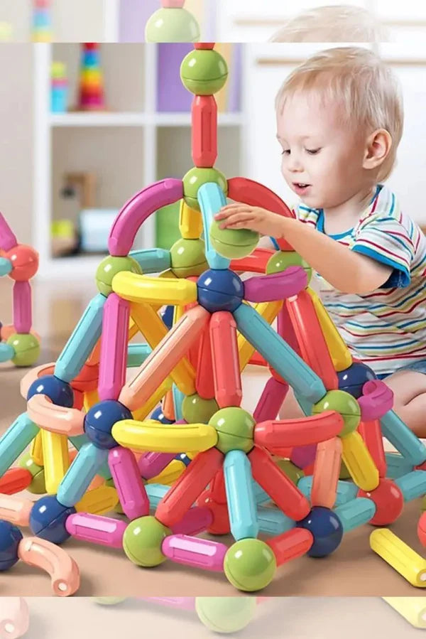 Magnetic Building Blocks Set – Brain Development Toy for Kids STEM DIY Learning
