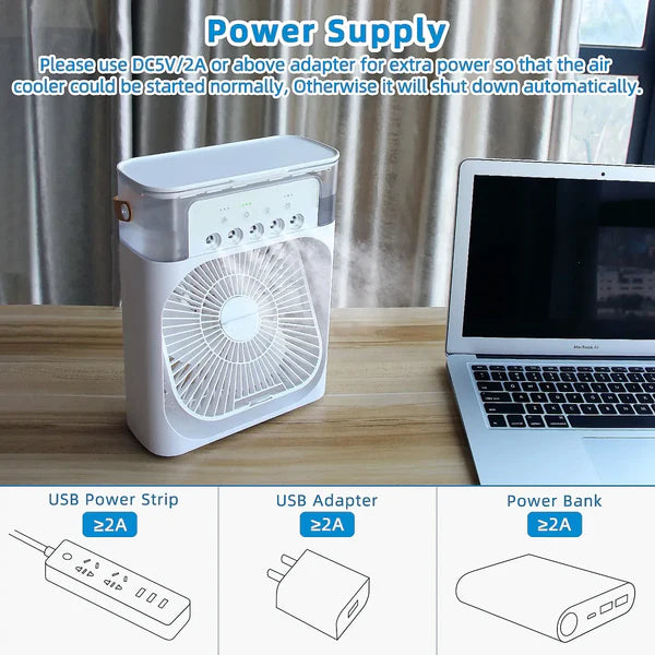 Mini Air Cooling Fan – Portable USB electric supply Desk Cooler for Home, Office, Travel