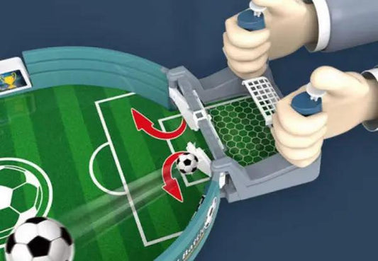 Mini Football Table for Kids & Adults - Portable Tabletop Soccer Game