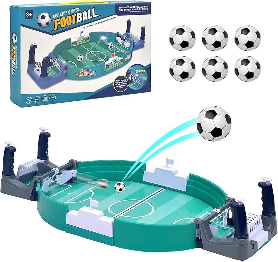 Mini Football Table for Kids & Adults - Portable Tabletop Soccer Game