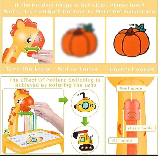 Projector Writing & Drawing Board for Kids – Interactive Educational Toy