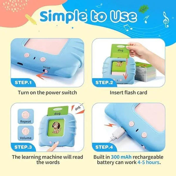 Rechargeable Smart Flash Card Reader for Kids