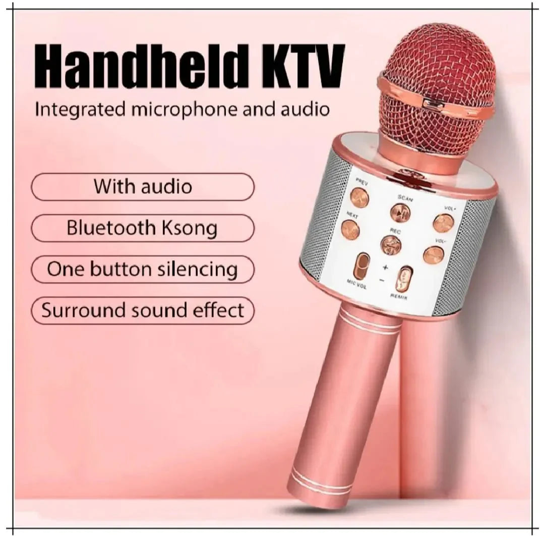 Wireless Bluetooth Karaoke Microphone – 3-in-1 Mic, Speaker & Recorder